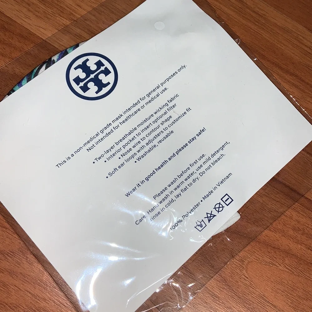 Brand New in Packaging Tory Burch Face Mask